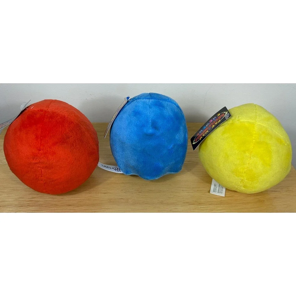 Bandai Namco Pac-Man Battle Royale Plush Set of 3 Red Blue Yellow Toy Factory 4